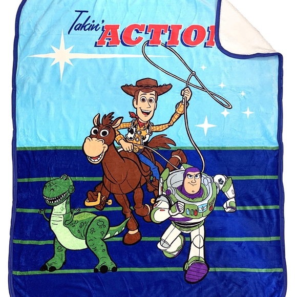 Takin Action Blue Toy Story Blanket Light Fleece - Picture 1 of 4